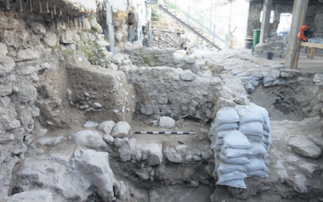 The excavation area of an 8th century BCE layer of destruction in the City of David. Photo: Ortal Kalaf/Israel Antiquities Authority/Times of Israel