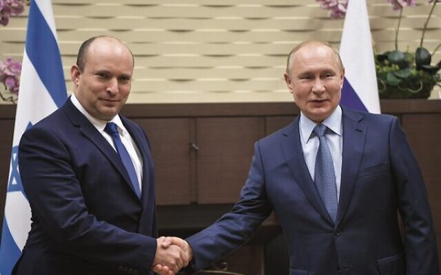 Naftali Bennett and Vladimir Putin meeting in Sochi.
Photo: Koby Gideon, GPO