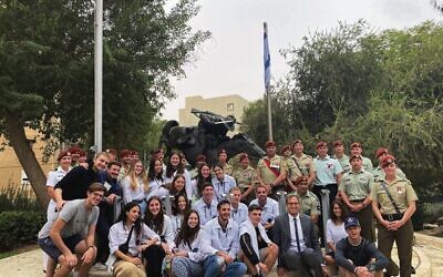 Youth groups at the Australian Light Horse Brigade commemoration in Be'er Sheva, Israel.
