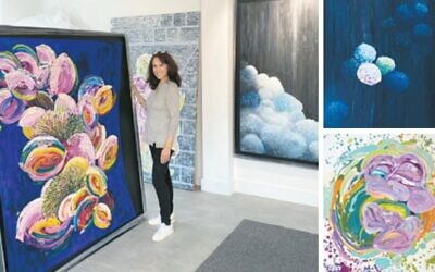 Artist Jacqueline Tiepermann with some of her works in her Balaclava studio.