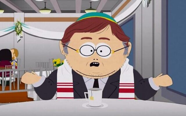 An adult Eric Cartman (Trey Parker) as a rabbi on South Park: Post COVID.Photo: Screenshot via Paramount+ via JTA