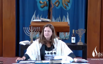 Rabbi Kim Ettlinger's farewell sermon at TBI. Photo: Screenshot