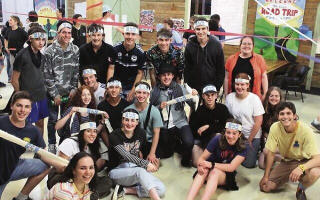 Year 11 Hineni participants and leaders on Summer Camp in January.