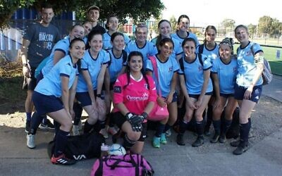 The Maccabi FC Caulfield women's team.