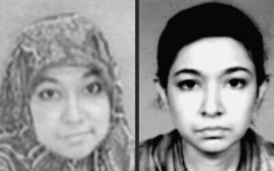 Undated images of a woman identified as Aafia Siddiqui 
Photo: FBI/Getty Images