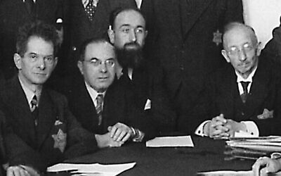 Arnold van den Bergh (second from left) with other members of the Nazi-appointed Jewish Council.