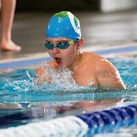 Maccabi swimmer Kobi Haimovitch in action in the Maccabi-hosted swimming development meet.
Photo: Ofer Levy Maccabi swimmer Kobi Haimovitch in action in the Maccabi-hosted swimming development meet.
Photo: Ofer Levy