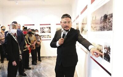 Rabbi Yaakov Baruch at the Shaar HaShamayim synagogue in Indonesia. 
Photo: Yaakov Baruch