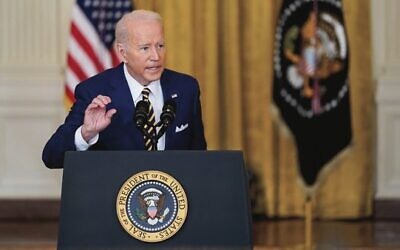 Joe Biden speaking at the White House last month. Photo: AP/Susan Walsh