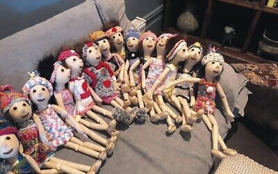 A selection of Belinda's handmade dolls.