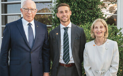 Governor-General David Hurley, Dr Jesse Schnall and Jillian Segal.