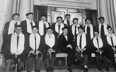 Lothar Prager (top left) with the MHC Choir in 1955.