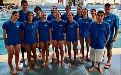 The Maccabi NSW Swimming Club squad.