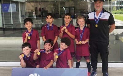 Emanuel School's winning 10-year-old boys' futsal regional gala day tournament squad.
