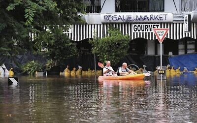 Flooding in Brisbane this week.Photo: AAP Image/Darren England