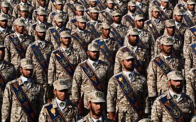Iran's Revolutionary Guards at a military parade outside Tehran in 2019. 
Photo: Iranian Presidency Office via AP