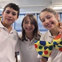 From left: BJE Lane Cove Public School students Ethan Levy, Georgia Meisner, Mia Groden.