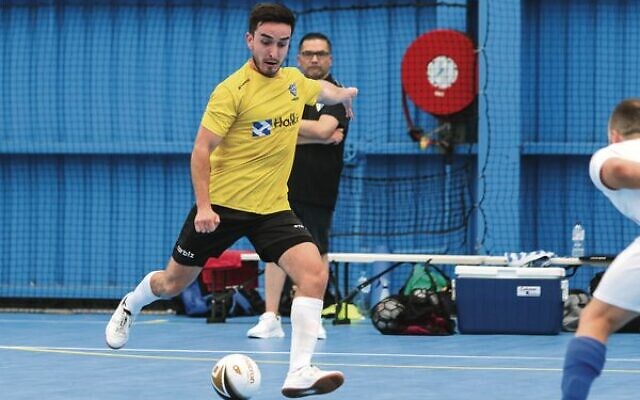 Hakoah Futsal Club's Jono Barzel in action. He is invited to trial for the Futsalroos. Photo: Peter Haskin