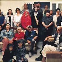 A Chabad of RARA Purim party in Leura, Blue Mountains, run by Rabbi Chaim and Chana Levy (standing in centre).