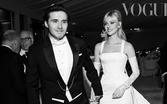 Brooklyn Beckham and Nicola Peltz at their wedding over the weekend. Photo: Vogue (Twitter)