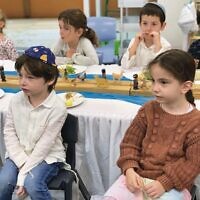 Kesser Torah College students: (front) Dov Nathan (left), Olivia Elski, (back) Taly Meisels (left), Benzion Goldhirsch.