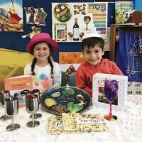 Liya Goodman and Raph Kave. Leibler Yavneh College model seder.