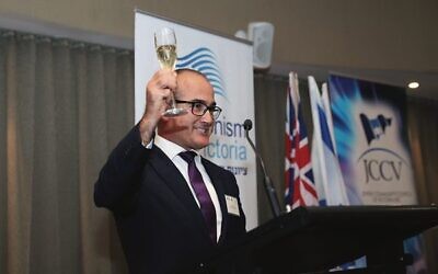 Deputy Premier James Merlino raises a toast at last year's event. 
Photo: Peter Haskin