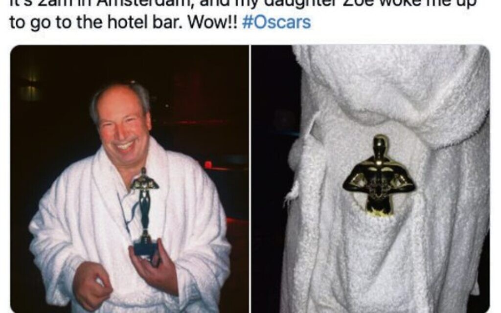 Dune composer Hans Zimmer celebrated his Oscar win in his bathrobe