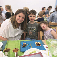 From left: Karli, Ollie and Aria Faludi at JEMS.