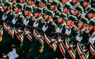 Members of Iran's Revolutionary Guards Corps (IRGC) in Tehran. 
Photo: STRINGER / AFP
