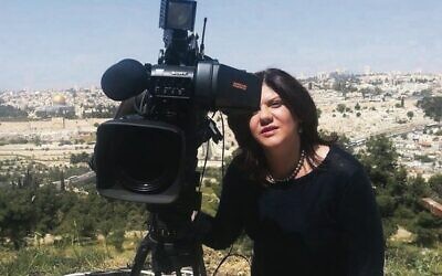 Journalist Shireen Abu Akleh, who was killed last week in Jenin, pictured in Jerusalem.
Photo: Al Jazeera Media Network via AP
