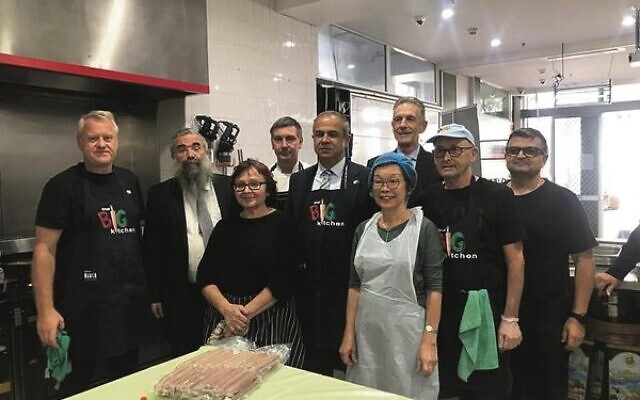 Israeli ambassador Amir Maimon visited Our Big Kitchen.