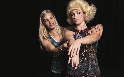 Choreographer Kirra Sibel (left) going through some of Jersey Boys' tight dance moves with cast member India Morris.