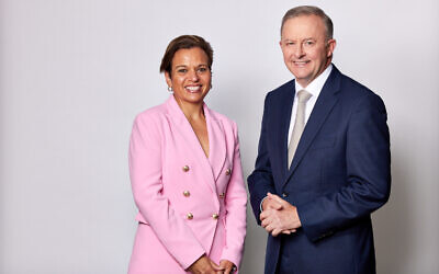 Shadow communications minister Michelle Rowland and Opposition Leader Anthony Albanese. Photo: Supplied