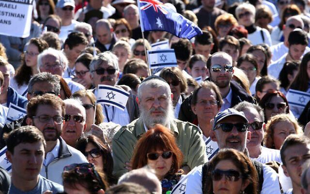 Members of the Sydney Jewish community at a pro-Israel rally. Photo: File