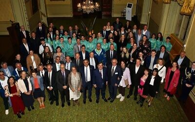 All together now! An aerial view of the Australian Maccabiah farewell event held at NSW Government House on June 26. Photo: Dan Ullman