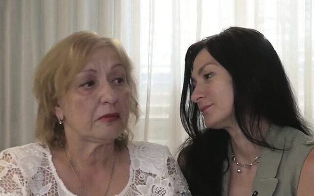 Tatiana Goldin and her mother Ludmila speak to Channel 12 news.
 Photo: Screenshot