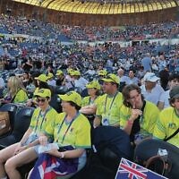 Australian supporters in the crowd..