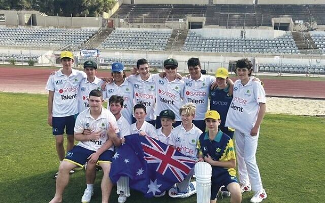 The silver medal-winning Aussie U18 boys' cricket team.