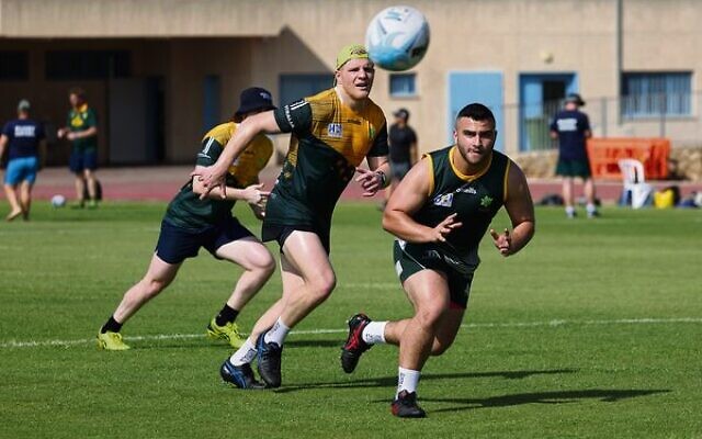 Australia's rugby players in precamp training.