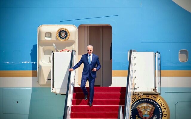 US President Joe Biden arrives in Israel.
