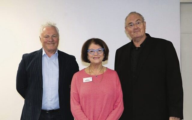 From left: Courage to Care NSW CEO Ed St John, Courage to Care chair Kathy Sharp, Walt Secord MLC.