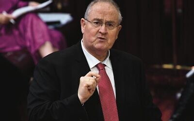 Walt Secord during Question Time in the Legislative Council earlier this month. Photo: AAP Image/Bianca De Marchi