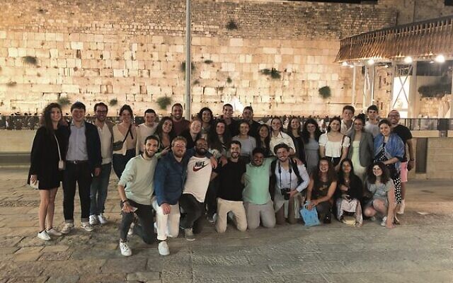 The WUJS group at the Western Wall.