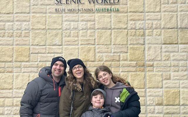 The Nisell family in the Blue Mountains just days before they left to go home to Israel