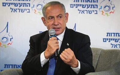 Opposition Leader Benjamin Netanyahu speaking in Tel Aviv on October 19. Photo: Avshalom Sassoni/Flash90
