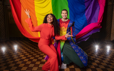 Euan Fistrovic Doidge as Joseph and Paulini as the narrator from Joseph and the Amazing Technicolour Dreamcoat. 
Photo: Chris Pavlich Photography