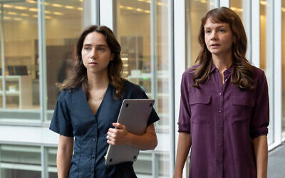 From left: Jodi Kantor (Zoe Kazan) and Megan Twohey (Carey Mulligan) in 'She Said,' directed by Maria Schrader.