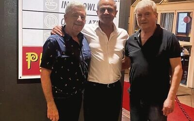 From left: Paul Myers, ambassador Amir Maimon, and Yababa owner Michael Lenga.