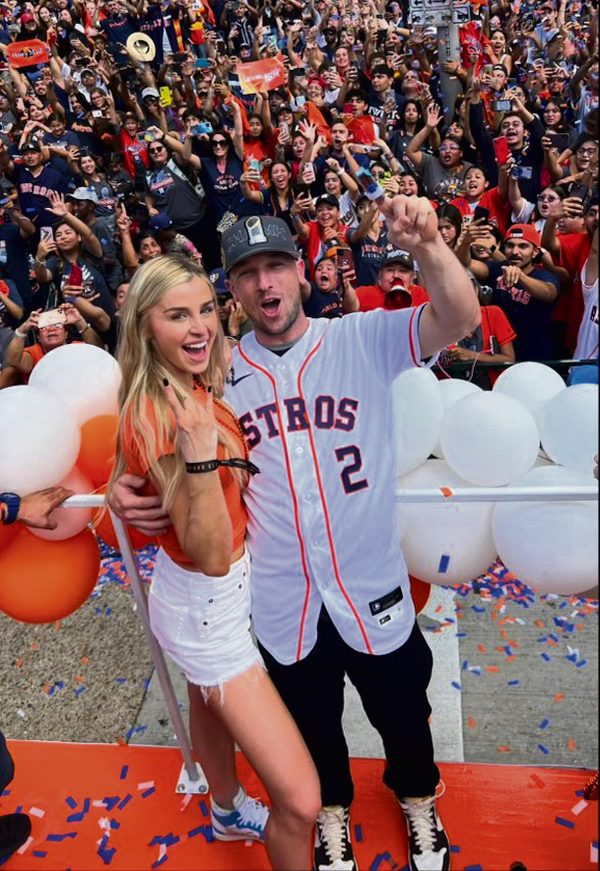 Alex Bregman's wife, Reagan, celebrates Astros' Game 4 win